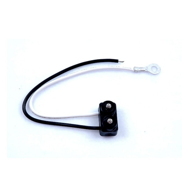 Abrams 90 Degree 2 Pin PL-2 Right Angle Plug-In Connector 12" Long 2-Wire For Clearance Light CLC-2P-RA - main